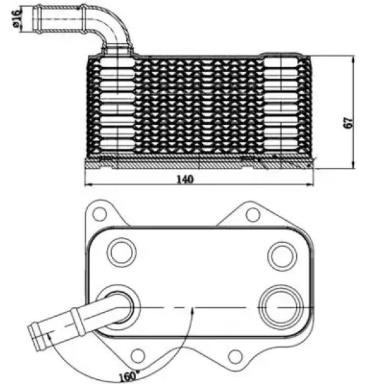 Mahle Motor Yağ Soğutucu – CLC174000S / OEM 06D117021C ürün görseli