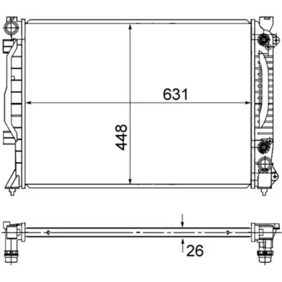 Mahle Radyatör – CR1686000S / OEM 4B0121251N ürün görseli