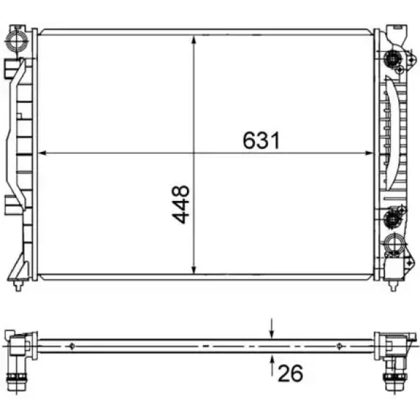 Mahle Radyatör – CR1686000S / OEM 4B0121251N