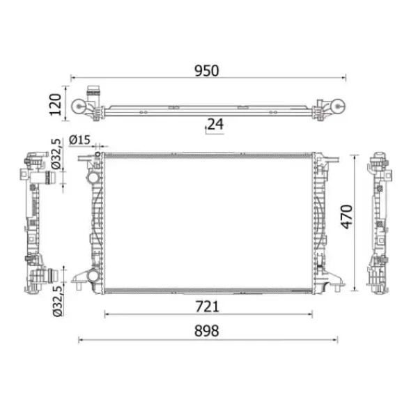 Mahle Radyatör – CR2179000S / OEM 8W0121251L