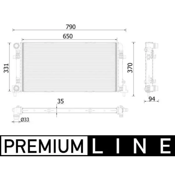 Mahle Radyatör – CR2222000P / OEM 6C0121253A ürün görseli