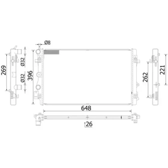 Mahle Radyatör – CR2425000S / OEM 6R0121253G ürün görseli
