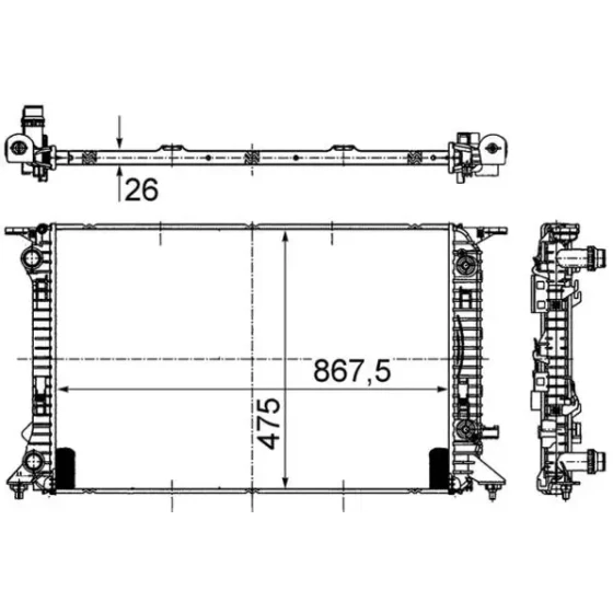 Mahle Radyatör – CR910000S / OEM 8K0121251AG ürün görseli