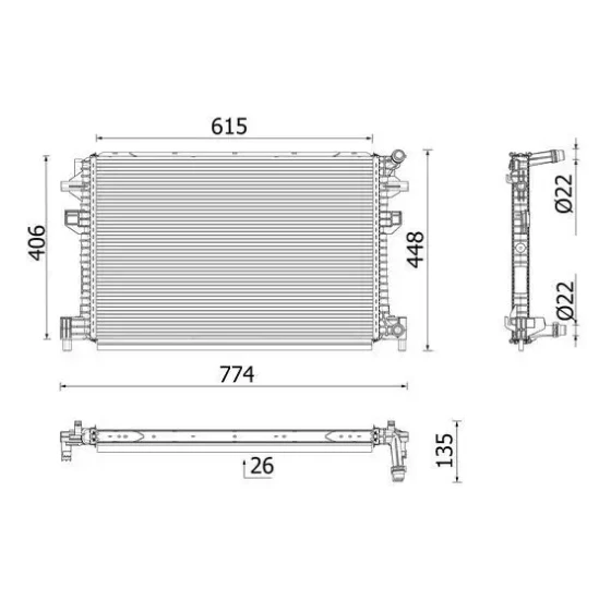 Mahle Radyatör – CR959001P ürün görseli