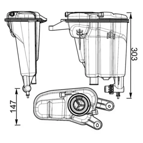 Mahle Yedek Su Deposu – CRT95000S / OEM 8K0121403Q