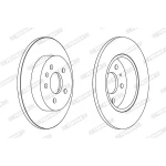 Ferodo Arka Fren Diski – DDF1423C / OEM 8E0615601M