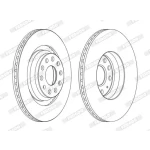Ferodo Arka Fren Diski – DDF1503C / OEM 8V0698601A
