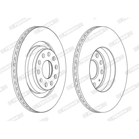 Ferodo Arka Fren Diski – DDF1503C / OEM 8V0698601A ürün görseli