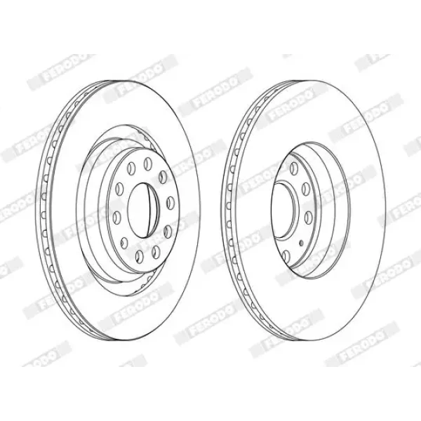 Ferodo Arka Fren Diski – DDF1503C / OEM 8V0698601A