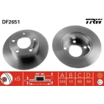 TRW Arka Fren Diski – DF2651 / OEM 4A0615601A
