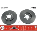 TRW Ön Fren Diski – DF2803 / OEM 6RF615301C