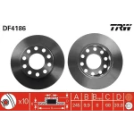 TRW Arka Fren Diski – DF4186 / OEM 8E0615601P
