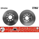 TRW Ön Fren Diski – DF4294 / OEM 1K0615301S