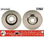TRW Ön Fren Diski – DF4358S / OEM 4F0615301E