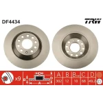 TRW Arka Fren Diski – DF4434 / OEM 4F0615601E