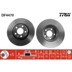 TRW Ön Fren Diski – DF4470 / OEM 4FD615301