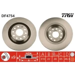 TRW Arka Fren Diski – DF4754 / OEM 5Q0615601E