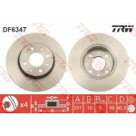 TRW Arka Fren Diski – DF6347 / OEM 51865104