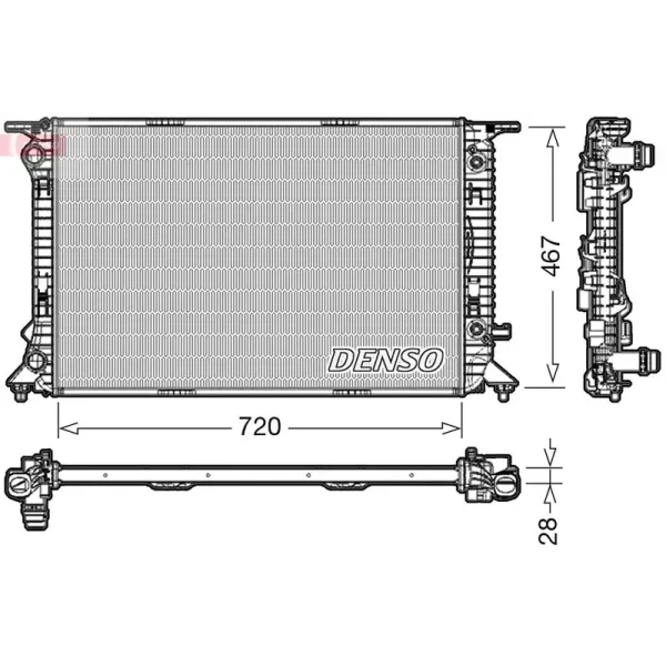 Denso Radyatör – DRM02021 / OEM 8K0121251K