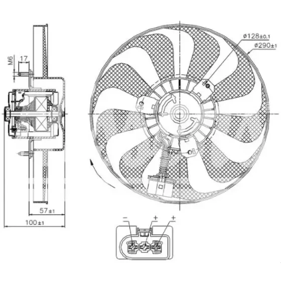 ORIS Fan Motoru – FVW25300F / OEM 1J0959455 ürün görseli