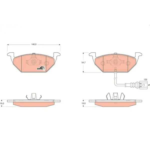 TRW Ön Fren Balatası – GDB1658 / OEM JZW698151