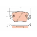 TRW Arka Fren Balatası – GDB2042 / OEM 8U0698451F