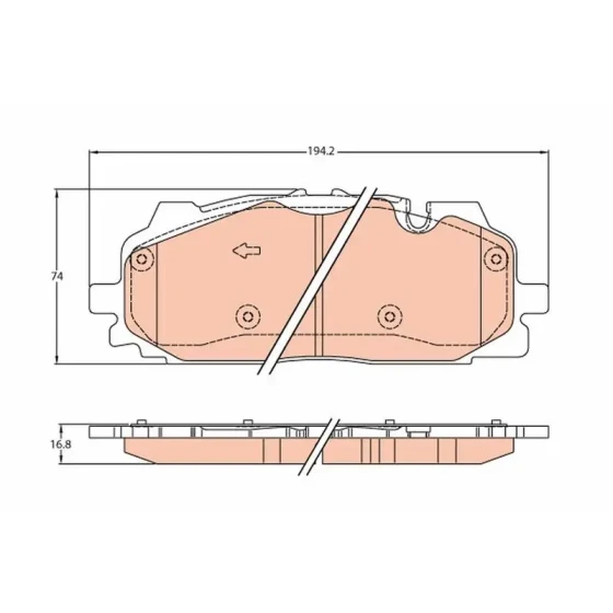 TRW Ön Fren Balatası – GDB2158 / OEM 8W0698151BD ürün görseli