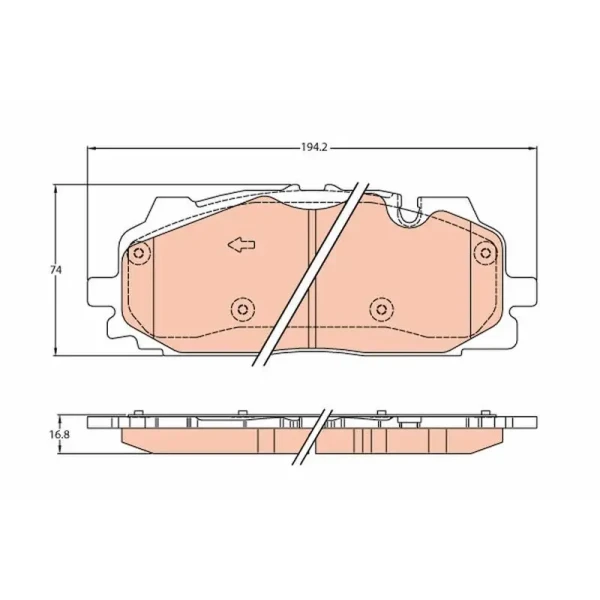 TRW Ön Fren Balatası – GDB2158 / OEM 8W0698151BD