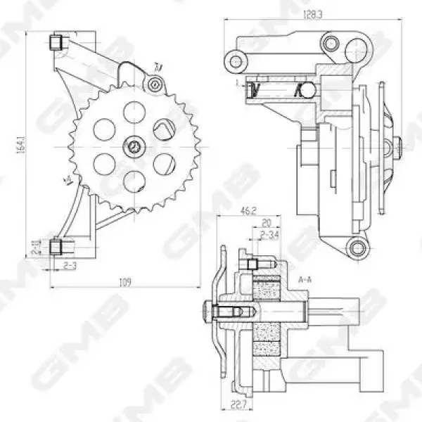 GMB Yağ Pompası – GOAS-63A / OEM 06A115105B