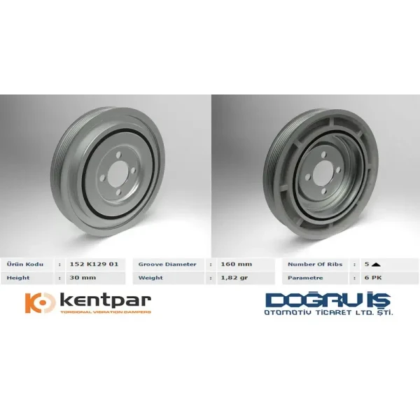 Kentpar Krank Kasnağı – K12901 / OEM 614150