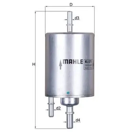Mahle Yakıt Filtresi – KL571 / OEM 4F0201511E ürün görseli