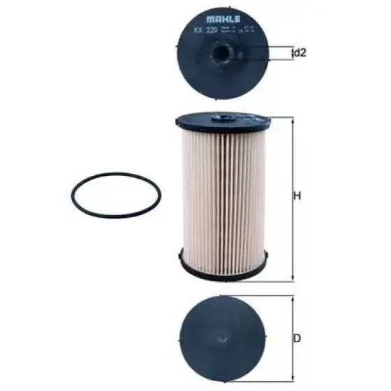 Mahle Yakıt Filtresi – KX220D / OEM 3C0127400D ürün görseli