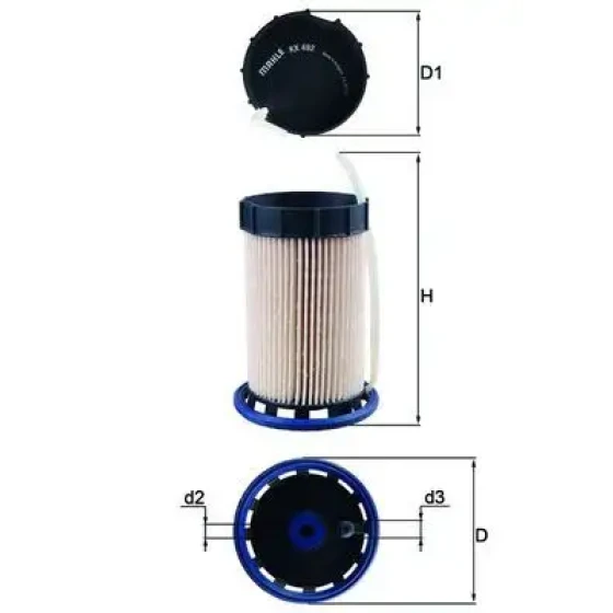 Mahle Yakıt Filtresi – KX492 / OEM 5Q0127177A ürün görseli