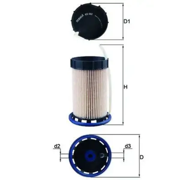 Mahle Yakıt Filtresi – KX492 / OEM 5Q0127177A