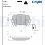 Delphi Arka Fren Balatası – LP1824 / OEM 1K0698451