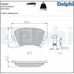Delphi Arka Fren Balatası – LP3247 / OEM 3AA698451