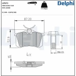Delphi Arka Fren Balatası – LP571 / OEM 191698451