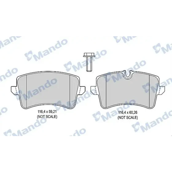 Mando Arka Fren Balatası – MBF015379 / OEM 8K0698451C ürün görseli