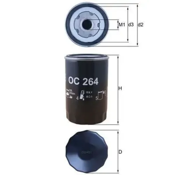 Mahle Yağ Filtresi – OC264 / OEM 034115561A