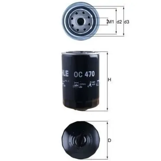 Mahle Yağ Filtresi – OC470 / OEM 068115561F ürün görseli