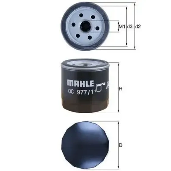 Mahle Yağ Filtresi – OC977/1 / OEM 04E115561 ürün görseli