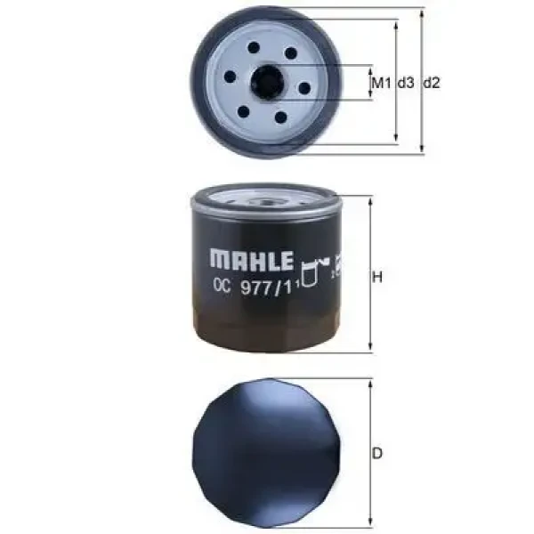 Mahle Yağ Filtresi – OC977/1 / OEM 04E115561