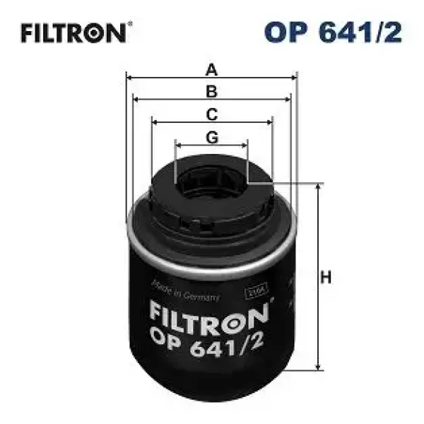 Filtron Yağ Filtresi – OP641/2 / OEM 03C115561H