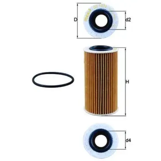 Mahle Yağ Filtresi – OX1076D / OEM 059198405B ürün görseli