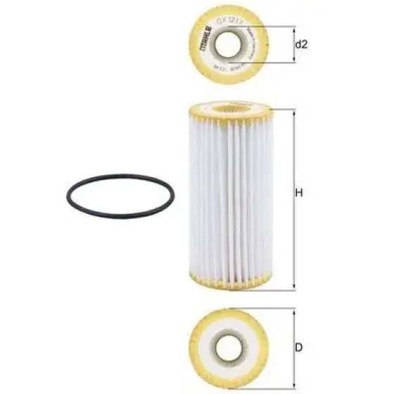 Mahle Yağ Filtresi – OX1217D / OEM 06K115466 ürün görseli