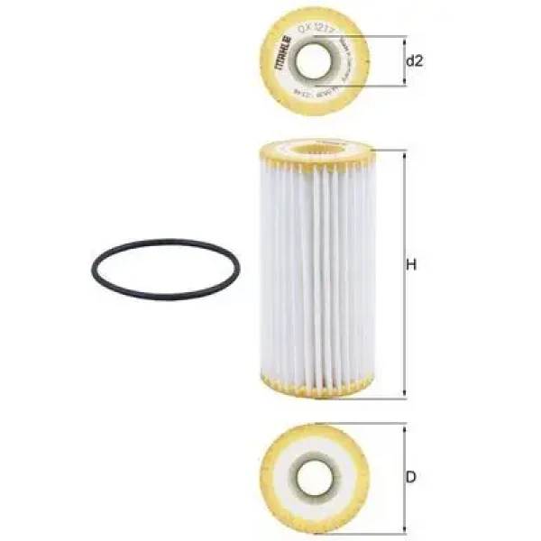 Mahle Yağ Filtresi – OX1217D / OEM 06K115466