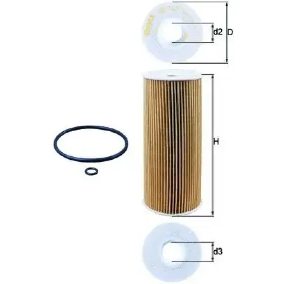 Mahle Yağ Filtresi – OX143D / OEM 074115562 ürün görseli