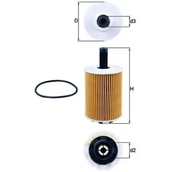 Mahle Yağ Filtresi – OX188D / OEM 071117562C ürün görseli