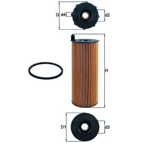 Mahle Yağ Filtresi – OX196/1D / OEM 057115561K ürün görseli