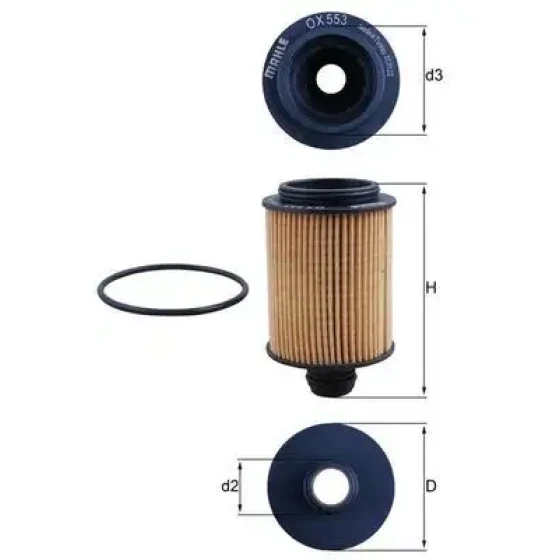 Mahle Yağ Filtresi – OX553D / OEM 0071751114 ürün görseli
